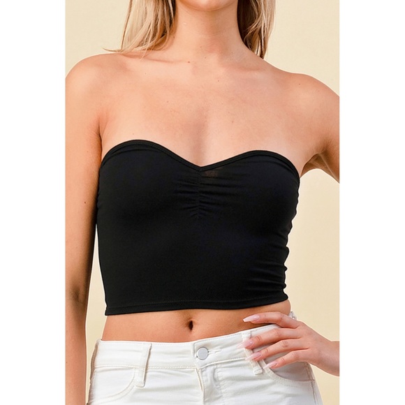 🆕Sweet heart tube top in black - Picture 4 of 6